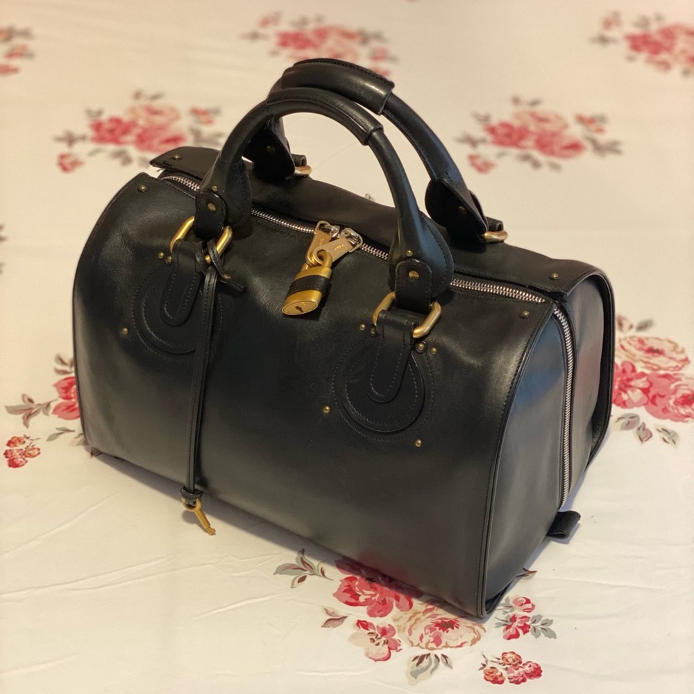 Chloe Black Leather Doctor Satchel with Gold-Tone Hardware - Picture 1 of 16